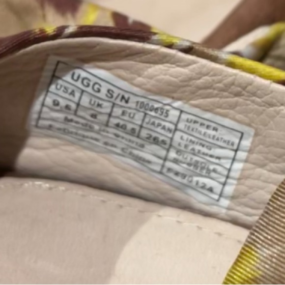 Ugg Womens‎ Lucianna yellow and brown heel wedges - Picture 8 of 9